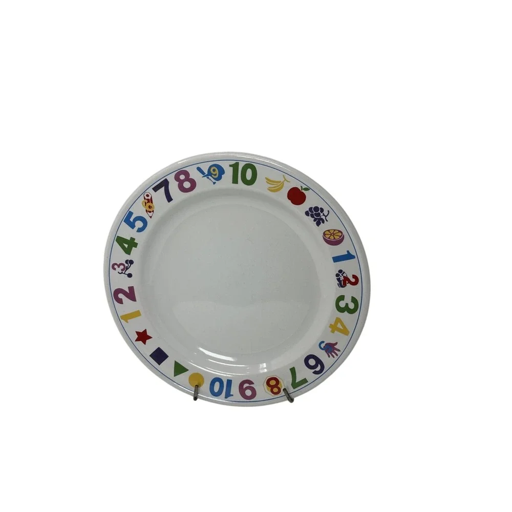 Epoch My Count Ten Childs‎ Plate and Bowl Set Numbers Fruits Shapes 728 Korea